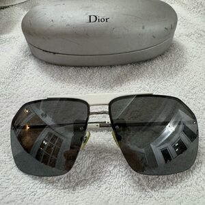 Dior Gray Aviator Sunglasses